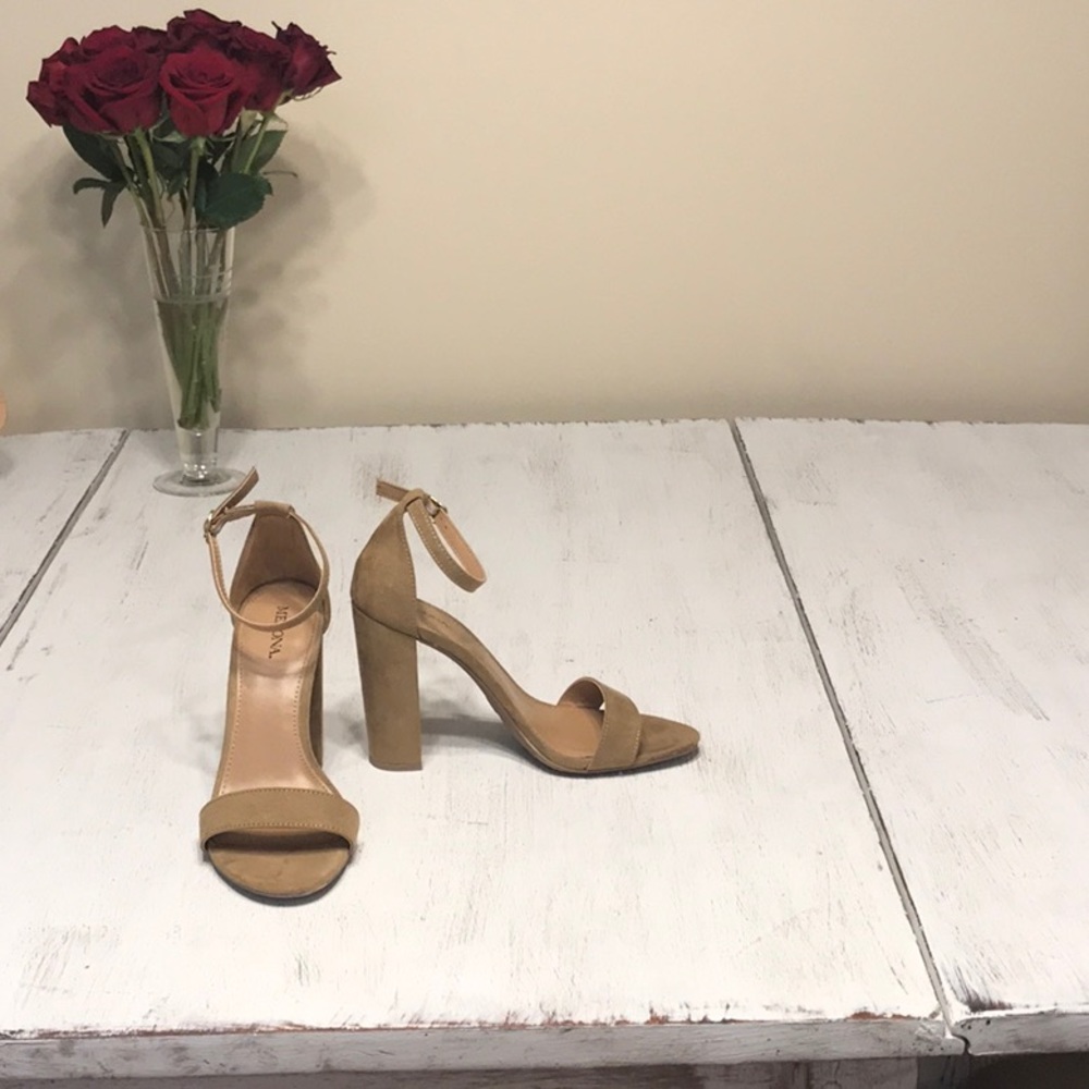 Merona tan block high heel
